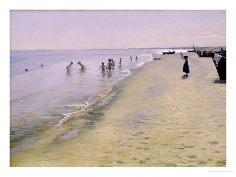 Summer Day at the South Beach of Skagen, 1884 By Peder Severin Kroyer